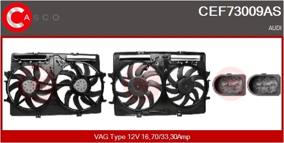 Elektromotor, větrák chladiče CASCO CEF73009AS Elektromotor, větrák chladiče CASCO CEF73009AS