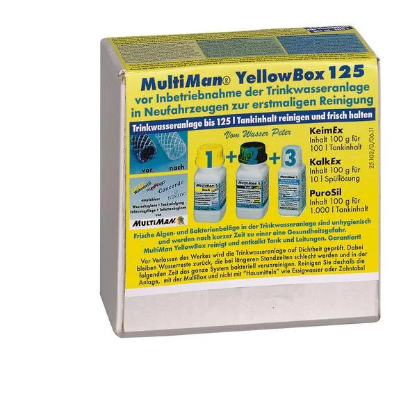 Sada čisticí a dezinfekční pro uvedení nádrží na pitnou vodu do provozu YellowBox 125 MultiMan 309751