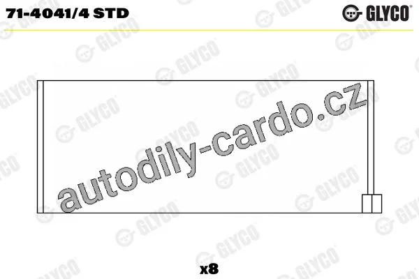 Ojniční ložisko GLYCO 71-4041/4 STD – sada Ojniční ložisko GLYCO 71-4041/4 STD – sada