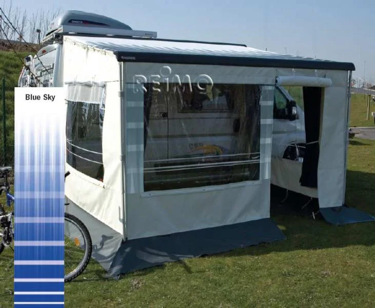 Stěna přední pro stan Fiamma Privacy Room Ducato, délka 375 cm, modrá (Ocean Blue) 313765