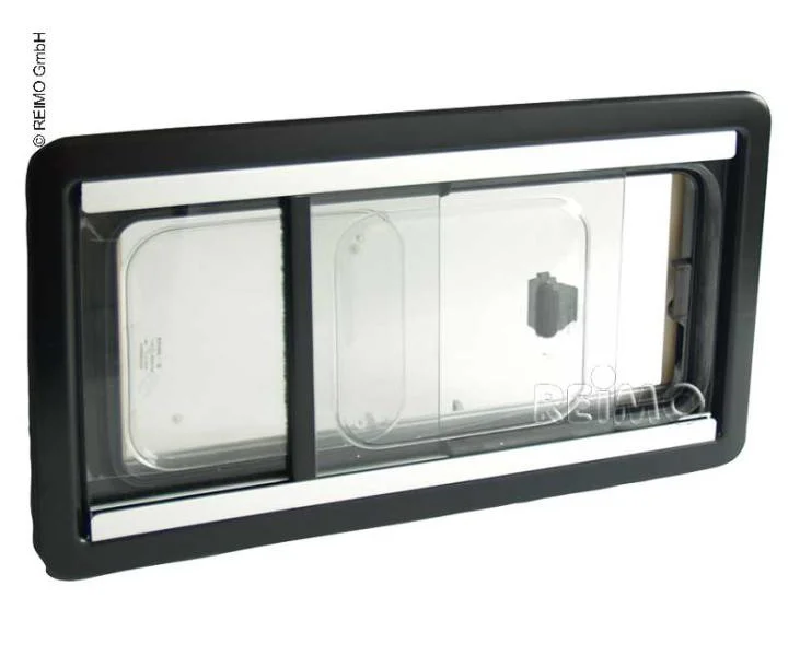 Okno posuvné boční Dometic Seitz S4 750 × 600 mm (černý rám RAL 9005, šedé tónování) 317542