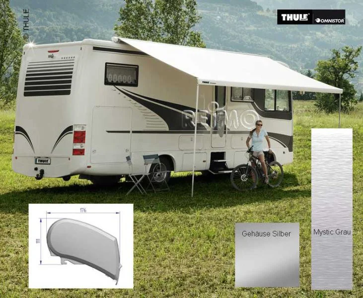 Markýza střešní Thule Omnistor 9200 5,50 m (Auszug 300 cm, silver, mystic grey) 313439
