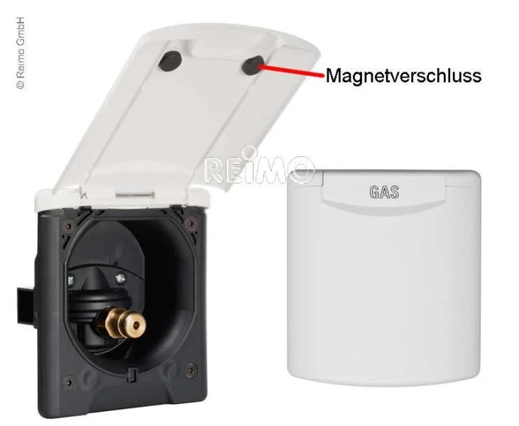 Přípojka vodní City s redukčním ventilem a magnetickým víkem (130 × 145 mm) – světle šedá 310479