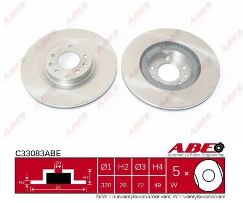 Brzdový kotouč ABE C33083ABE Brzdový kotouč ABE C33083ABE
