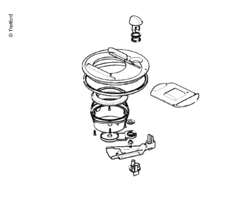 Mechanismus kompletní pro odpadní kazetu Thetford C250 náhradní pro vestavné WC 315441