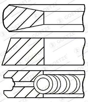 Sada pístních kroužků GOETZE ENGINE 08-104300-00 Sada pístních kroužků GOETZE ENGINE 08-104300-00