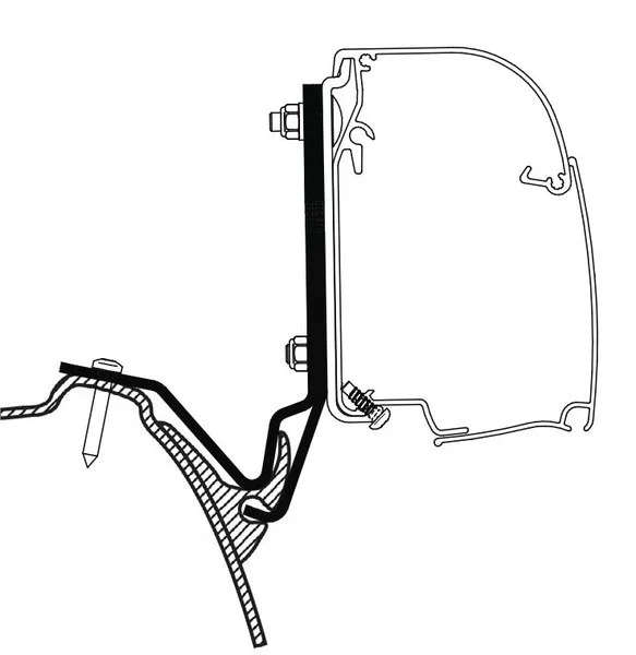 Adaptér pro markýzu Thule na Westfalia Kepler One / Five / Six, délka 260–300 cm 313319