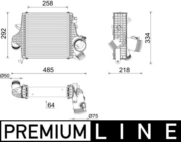 Chladič turba MAHLE CI640000P Chladič turba MAHLE CI640000P