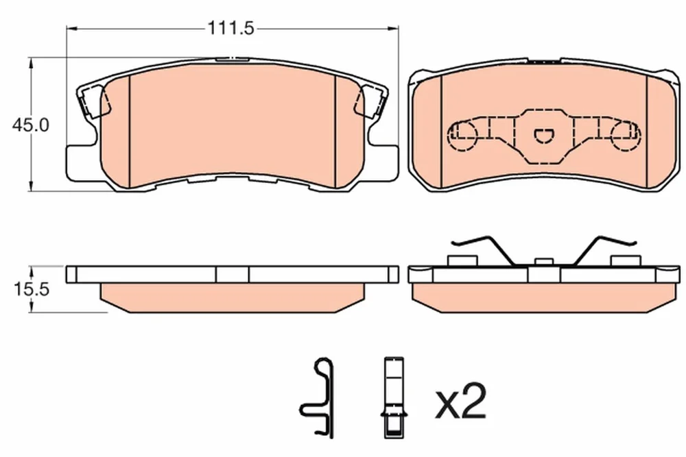 TR GDB3595 Sada brzdových destiček TRW