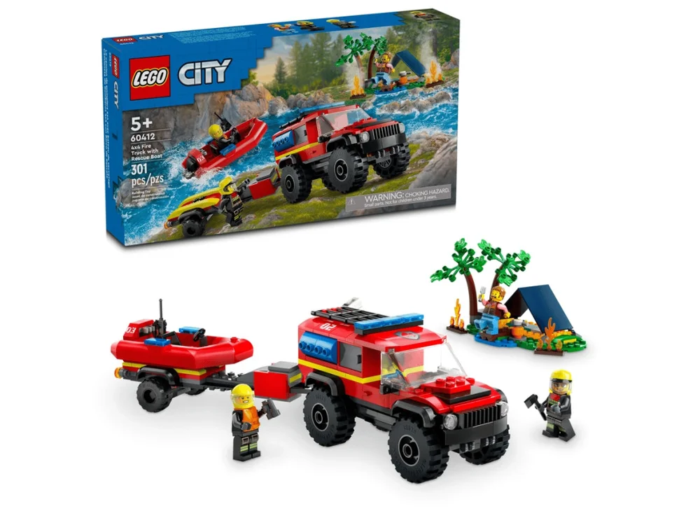 Lego stavebnice Hasičský vůz 4x4 a záchranný člun 300127