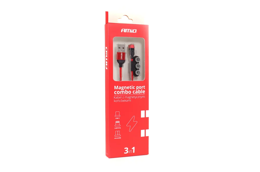 Multikabel USB Lightning/USB C/micro USB 1m UC-08 AMIO 02522 - Obrázek 4